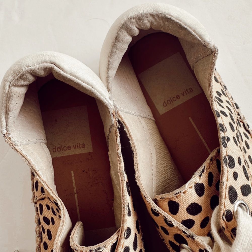 NWOT Dolce Vita Leopard Canvas Morris Shoes Espadrilles - Picture 7 of 8